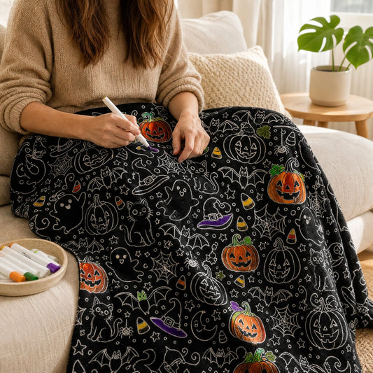 Color & Cozy™ Halloween Blanket